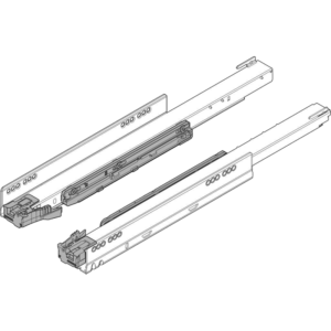 Alt-Attribut: „LEGRABOX Korpusschiene für TIP-ON BLUMOTION, Vollauszug, 40 kg Tragkraft, 600 mm Länge, links