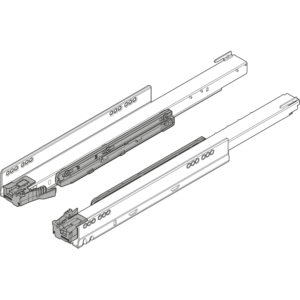 LEGRABOX Korpusschiene für TIP-ON BLUMOTION, Vollauszug, 70 kg, NL=450 mm, links