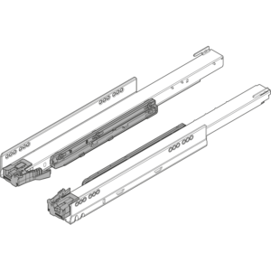 LEGRABOX Korpusschiene für TIP-ON BLUMOTION, Vollauszug, 70 kg, NL=650 mm, links