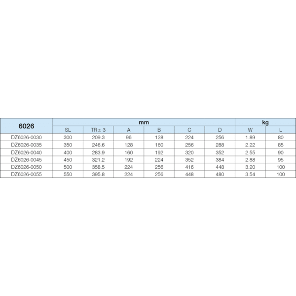 ACCURIDE Teilauszug 6026 550mm, Lastw.100kg