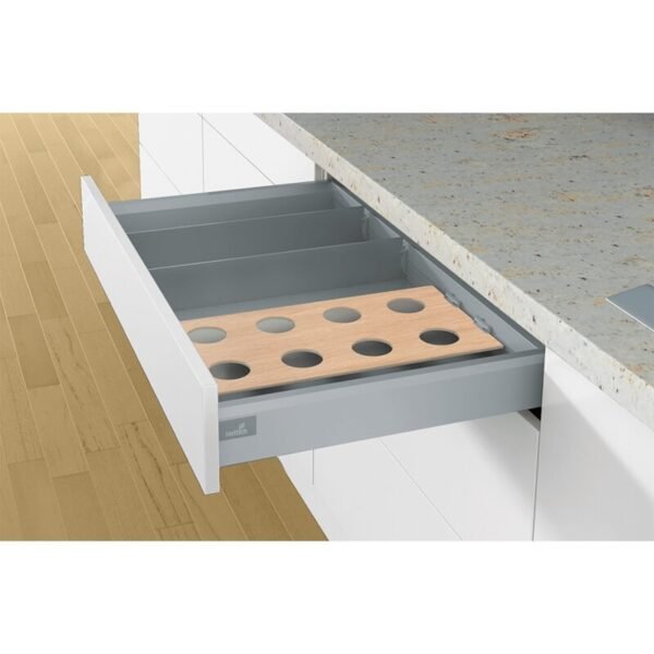 Schubkasten-Trennelement, OrgaStripe, 9203466, Nennl.1100mm, Kunststoff grau