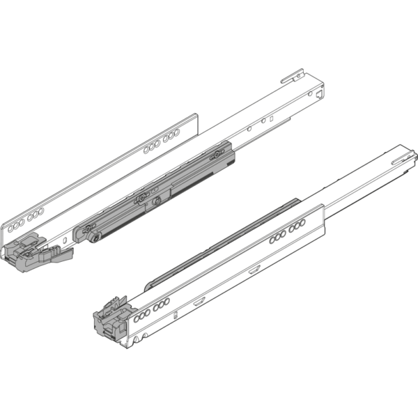 LBX Korpusschienen TIP ON 650 mm, 70kg, inkl. Verrieg.