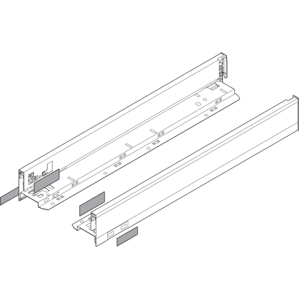 LBX Zargen pure H= 66,3mm NL 500mm, Inox