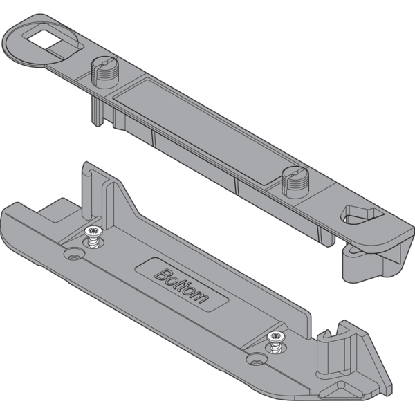 SERVO-DRIVE Trägerprofil- aufnahme unten + oben, liegendes Travers RAL 7037