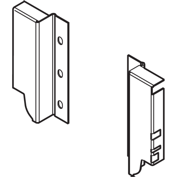 TBX Holzrückwandhalter-Set 100mm für SK K-Zarge RAL 9006