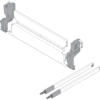 Rückwand-Set Müll KB 600 S 19 Rückwand, Verbindungsstück Aufnahme re/li Reling r