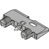Frontstabilisierung für Tandembox RAL 7037 Staubgrau