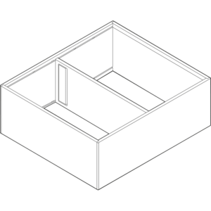 AMBIA-LINE Rahmen für LEGRABOX/MERIVOBOX Frontauszug, Stahl, ab NL=270 mm, Breit