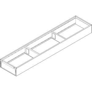 AMBIA-LINE Rahmen für LEGRABOX/MERIVOBOX Schubkasten, Stahl, NL=650 mm, Breite=1