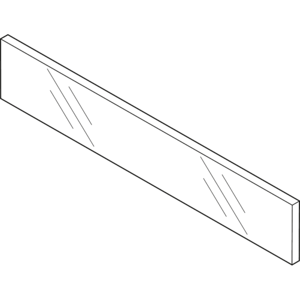 LBX pure/free Glaseinschubelement vorne für KB=1200mm/19erSeiten Höhe 70mm, Klar