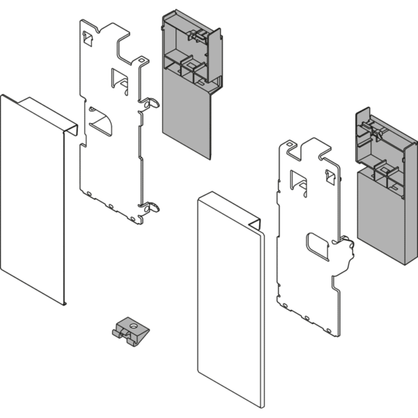 Blum LEGRABOX pure Fronthalter Höhe K für Innenschubkasten inox