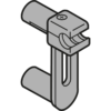 Querrelinghalter zweifach RAL 7037 staubgrau