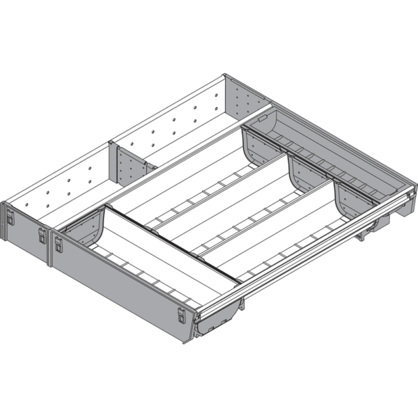 ORGA-LINE Kombi-Set: Besteck- und Facheinteilung  B=377mm für TBX NL 450mm