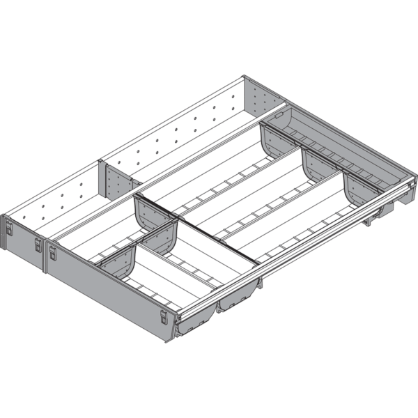 ORGA-LINE Kombi-Set Besteck- und Facheinteilung B=377mm für TBX NL 550mm