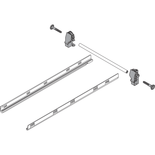 Seitenstabilisierung RAL 7037 TBX und intivo NL 500mm Set