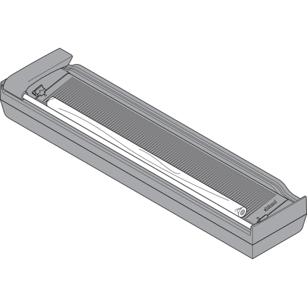 Orga-Line Folienschneider für Frischhaltefolie grau (mit eingelegter Folie)