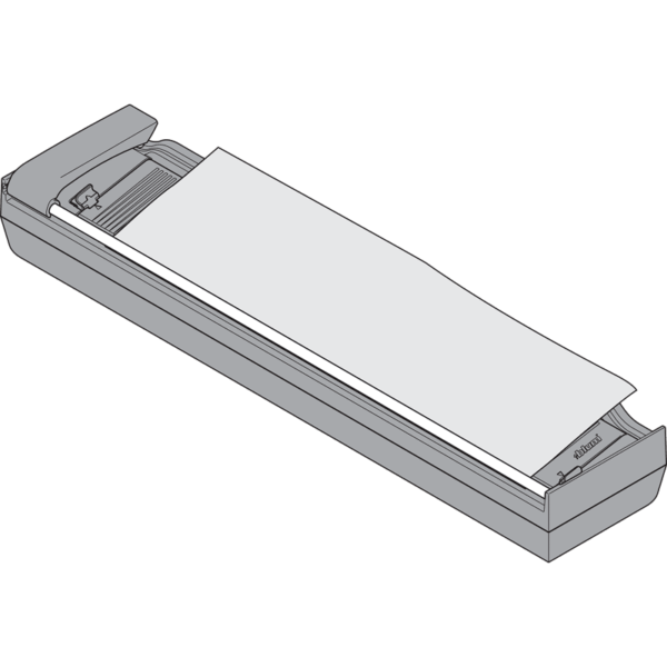 Orga-Line Folienschneider für Aluminiumfolie grau (mit eingelegter Folie)