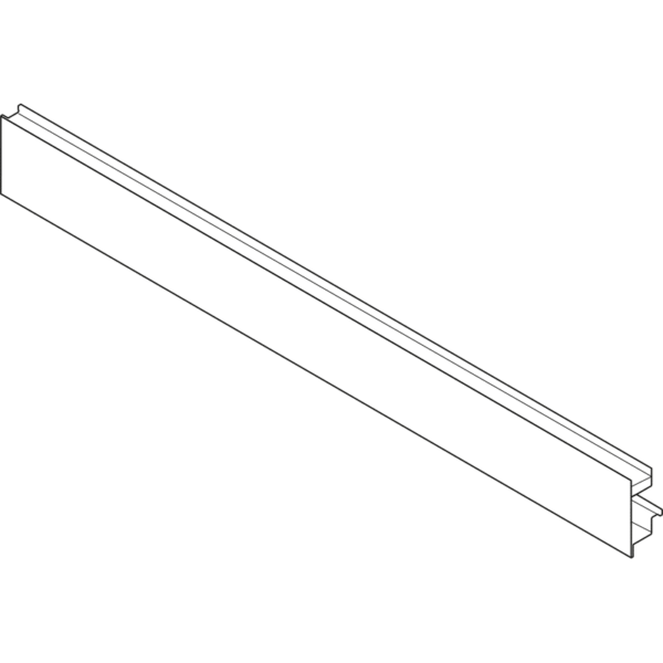LBX Vorderstück KB 1200 mm z.Abl. m.Nut, f.Innenschubk. mit Einschubelem. eloxie