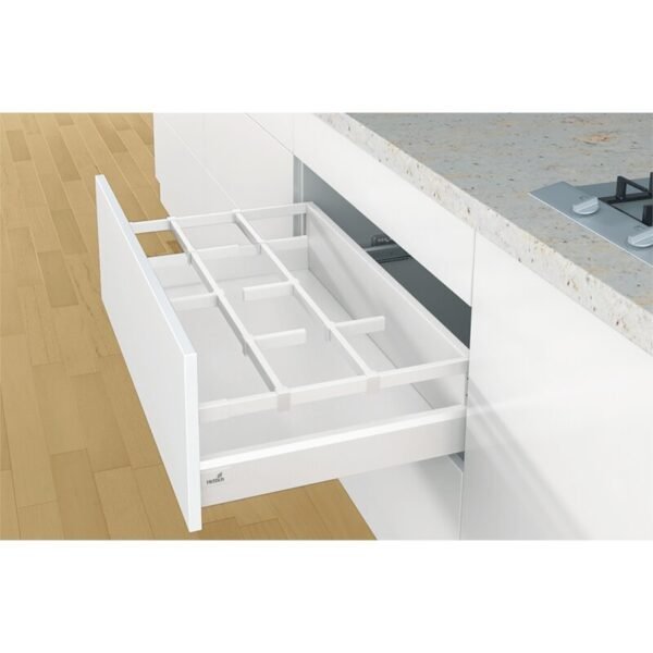 Schubkasten-Querreling, OrgaStore 400, 9182714,L 2000mm, weiß pulverbeschichtet