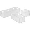 Produktattribute Marke: Hettich Serie: Banio Produkttyp: Badezimmerschalenset Einsatzbereich: Badezimmer, Frontauszug Artikelnummer (Hersteller): 09153388 Set-Inhalt: 3 Schalen Material: Kunststoff Farbe: Transluzent (halbtransparent) Form: Rechteckig Geeignet für: Ordnungssysteme, Badzubehör, kleine Utensilien Kompatibilität: Für gängige Frontauszugssysteme Montage: Ohne Montage – lose einlegbar Pflegehinweis: Mit feuchtem Tuch abwischbar Besonderheiten: Modular, flexibel anordnbar, pflegeleicht, langlebig Lieferumfang: 1 Set = 3 Schalen Verpackungseinheit: 1 Set Herkunftsland: Deutschland Anwendung: Organisation von Badzubehör, Kosmetik, Haushaltsartikeln