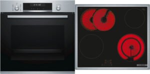 Einbau-Backofen-Set (HBD671CS62) - HBG578BS3 + PKN645BA2E Einbau-Backofen, Elektro-Kochfeld