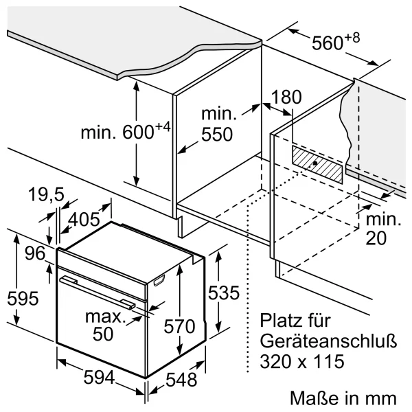 HBD632LS81, Einbau-Backofen-Set bestehend aus HBG537BB3 +PKC845FP1D