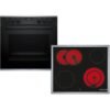 Bosch HBD471FH63 Einbau-Backofen-Set mit Glaskeramik-Kochfeld.