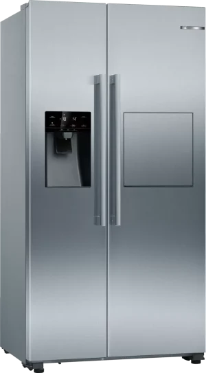Bosch Serie 6 KAG93AIEP Amerikanischer Side-by-Side Kühlschrank in gebürstetem Stahl. Kreaktivmoebel, Kreativ möbel.