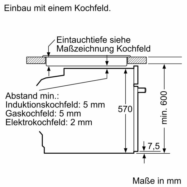 Einbau-Backofen-Set, HBA171BB3+ PVS811B16E, Einbau-Backofen, Kochfeld mit Dunstabzug (Induktion)