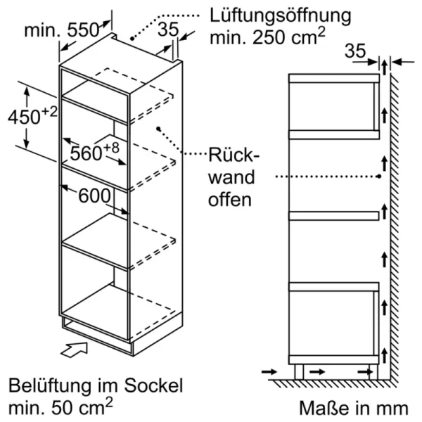 BOSCH Serie 6 Einbau Mikrowelle 60 x 45 cm CMA585GB1