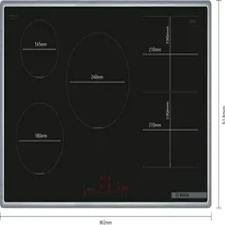 BOSCH Serie 6, Induktionskochfeld, 80 cm, Schwarz, mit Rahmen
