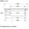 Einfache und flächenbündige Montage des BOSCH Induktionskochfelds mit integriertem Dunstabzug für nahtlose Integration in moderne Küchen.