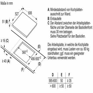 Aufliegendes Induktionskochfeld mit Edelstahlrahmen, 60 cm, einfache Installation in jede Arbeitsplatte, präzise Anpassung für nahtlose Optik.