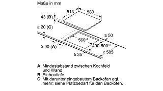 Zeitloses schwarzes Elektro-Kochfeld, 60 cm breit, herdgesteuert, mit Edelstahlrahmen
