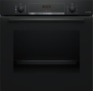 Schwarzer Einbau-Backofen mit Dampfunterstützung Serie 4 HRA4340B1 – 60 x 60 cm