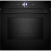 Bosch Serie 8 HMG936AB1 Einbau-Backofen mit Mikrowellenfunktion in Schwarz, Frontansicht. Kreaktivmoebel, Kreativ möbel.