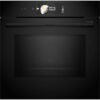Bosch Serie 8 HMG978NB1 Einbau-Backofen mit Mikrowellenfunktion in Schwarz, Frontansicht. Kreaktivmoebel, Kreativ möbel.