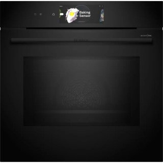 Bosch Serie 8 HMG978NB1 Einbau-Backofen mit Mikrowellenfunktion in Schwarz, Frontansicht. Kreaktivmoebel, Kreativ möbel.
