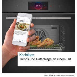 Bosch Serie 8 HMG978NB1 Einbau-Backofen mit Mikrowellenfunktion 60 x 60 cm Schwarz