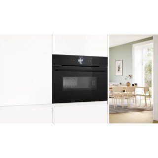 Bosch Serie 8 CMG976KB1 Einbau-Kompaktbackofen mit Mikrowellenfunktion, 60 x 45 cm, Schwarz