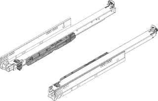 KREAKTIVMOEBEL Blum Movento für Tip On Blumotion 60kg 520mm 766H5233 M – Schubladenführung für leises Schließen und hohe Tragkraft