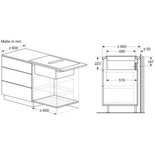 BOSCH Serie 4 PVS831B16E Kochfeld mit Dunstabzug (Induktion) 80cm Rahmenlos aufliegend