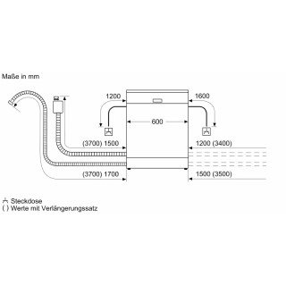 Bosch Serie 4 SBH4HVX00E Hochgebaut/Dekorfähig Geschirrspüler 60 cm