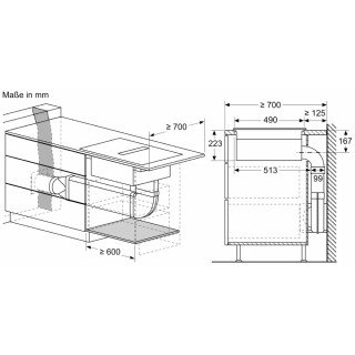 BOSCH Serie 4 PVS831B16E Kochfeld mit Dunstabzug (Induktion) 80cm Rahmenlos aufliegend
