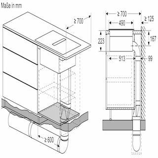 BOSCH Serie 6 Kochfeld mit Dunstabzug (Induktion) 80 cm Rahmenlos aufliegend PVQ811F15E
