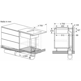 BOSCH Serie 4 PVS831B16E Kochfeld mit Dunstabzug (Induktion) 80cm Rahmenlos aufliegend