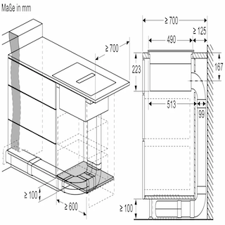 BOSCH Serie 6 Kochfeld mit Dunstabzug (Induktion) 70 cm Rahmenlos aufliegend PVQ711F15E