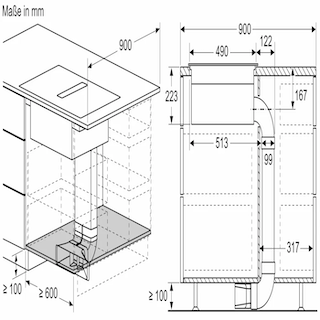 BOSCH Serie 6 Kochfeld mit Dunstabzug (Induktion) 80 cm Rahmenlos aufliegend PVQ811F15E