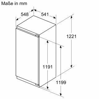Bosch Serie4 KIR41VFE0 Einbau-Kühlschrank 122.1 x 54.1 cm Flachscharnier