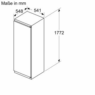 Bosch Serie2 KIL82NSE0 Einbau-Kühlschrank mit Gefrierfach 177.2 x 54.1 cm Schleppscharnier